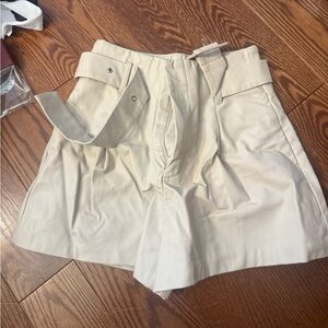 Zara Cream Women's Cargo Shorts